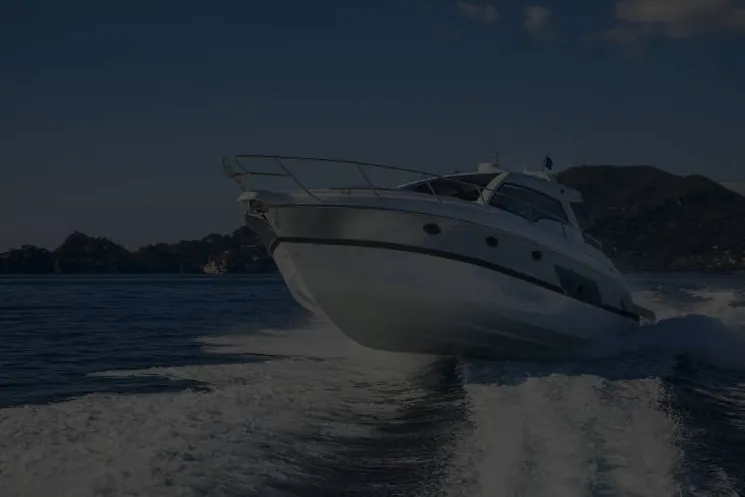 Recreational boat underway on the water off the South Florida coast